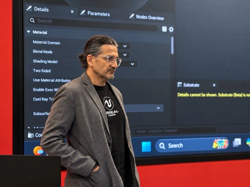 Hussin Khan teaching Unreal Engine materials